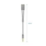 Aisens Cable Adaptador Audio Jack 3.5mm Macho 4 Pines a 2x Jack 3.5mm Hembra 3 Pines Gris